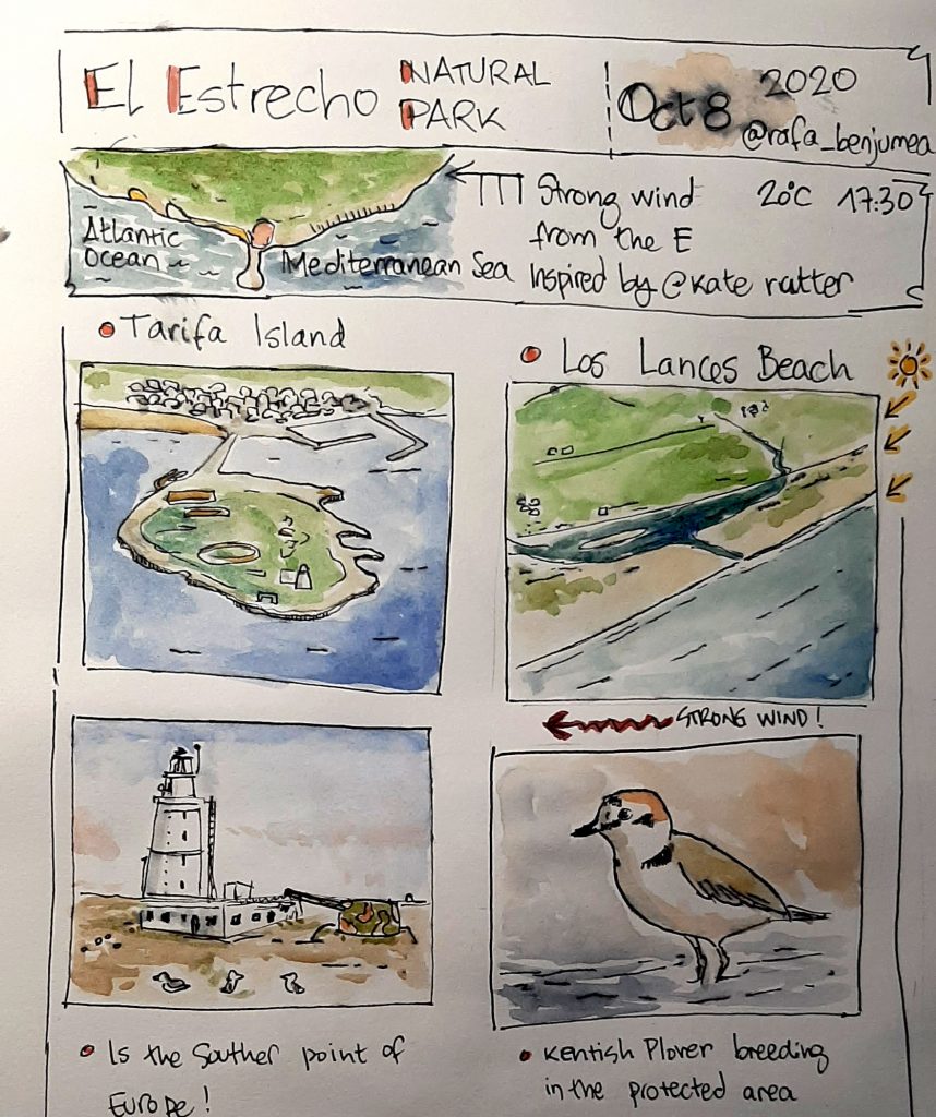 Paseo ilustrado por la Isla de Tarifa. Aprenderás a realizar composiciones